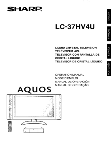 Sharp LC-37HV4U Operating instructions Sharp LC-37HV4U Operating instructions