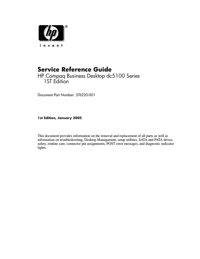 HP Compaq dc5100 System information HP Compaq dc5100 System information