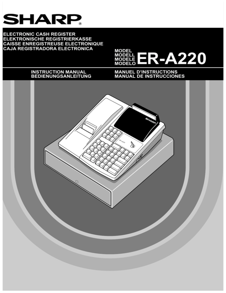 Sharp ER-A220 Instruction manual Sharp ER-A220 Instruction manual
