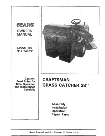 Sears 917.249391 Owner`s manual | Manualzz