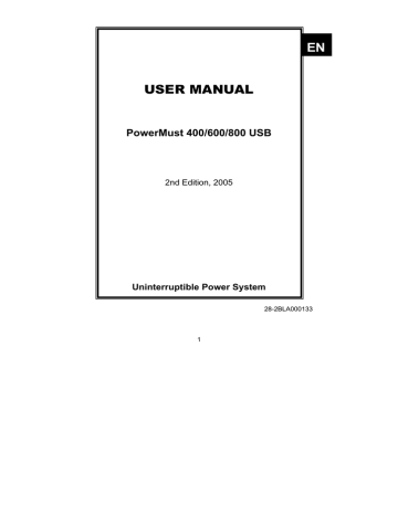 Mustek Power Must 400 User manual | Manualzz Mustek Power Must 400 User manual | Manualzz