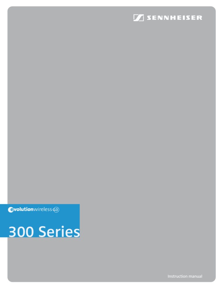 Sennheiser EW 335 G3 Instruction manual Sennheiser EW 335 G3 Instruction manual