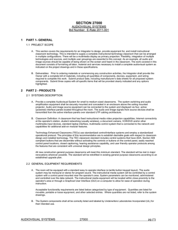 Extron electronics PoleVault Systems PVS 300 Specifications Extron electronics PoleVault Systems PVS 300 Specifications