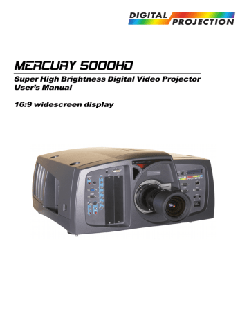 Mercury 5000HD User`s manual Mercury 5000HD User`s manual