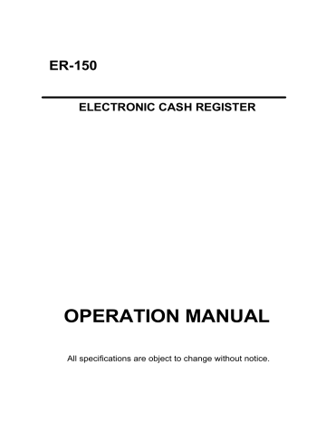 Samsung ER-150 Specifications Samsung ER-150 Specifications