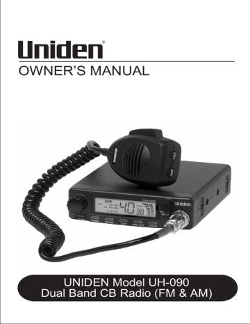 Uniden UH-090 Owner`s manual | Manualzz