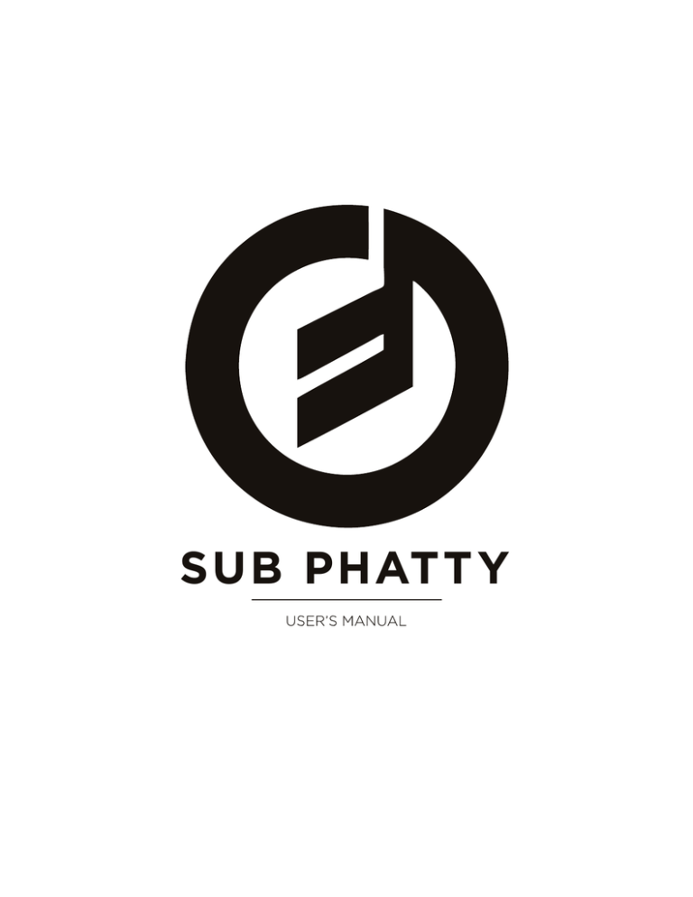 Moog Sub Phatty Operating instructions Moog Sub Phatty Operating instructions