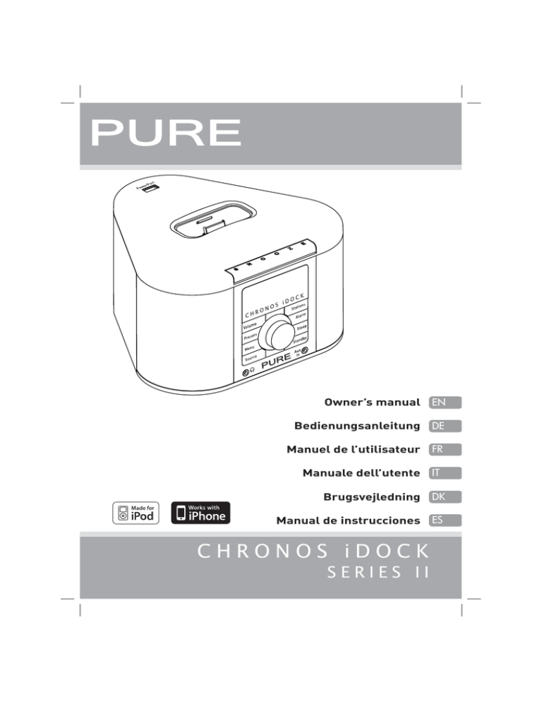 PURE Chronos iDock Series 2 Owner`s manual PURE Chronos iDock Series 2 Owner`s manual