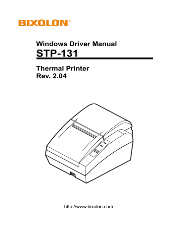 4-3-1 Via Serial Port or Parallel Port. BIXOLON STP-131 | Manualzz 4-3-1 Via Serial Port or Parallel Port. BIXOLON STP-131 | Manualzz