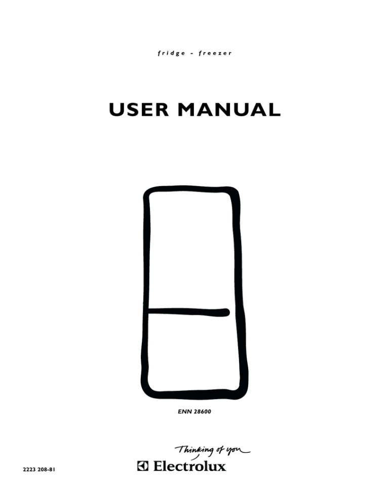 Electrolux 2223 208-81 User manual Electrolux 2223 208-81 User manual