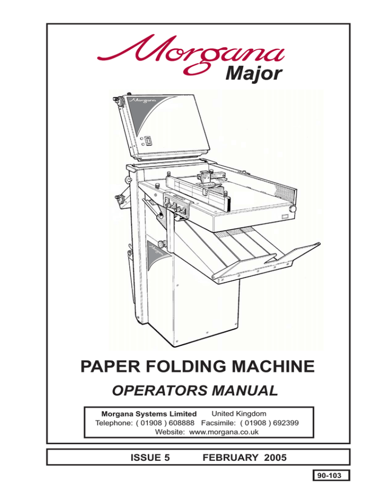 Morgana Square fold 104 User manual Morgana Square fold 104 User manual