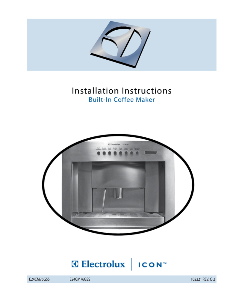 Electrolux E24CM76GSS Specifications Electrolux E24CM76GSS Specifications