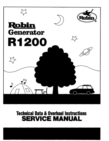 Robin America R1200 Service manual Robin America R1200 Service manual