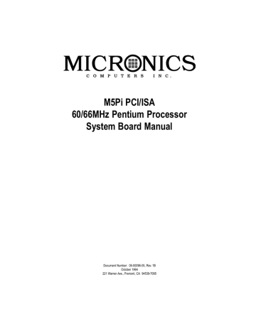 Micronics 60/66MHz manual | Manualzz Micronics 60/66MHz manual | Manualzz