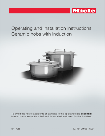 Miele | KM 6363 | User manual | Operating and installation instructions Ceramic hobs with | Manualzz