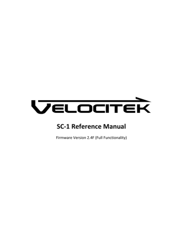 Velocitek SC-1 Reference Manual | Manualzz Velocitek SC-1 Reference Manual | Manualzz