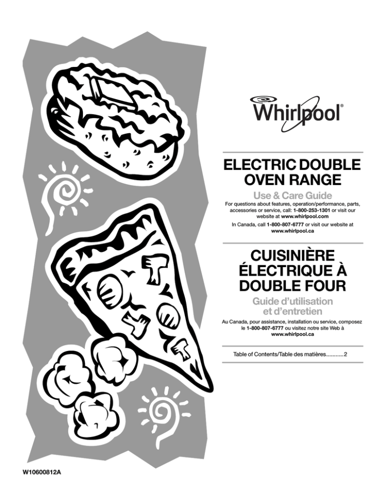 Whirlpool w10600812a Use & care guide Whirlpool w10600812a Use & care guide