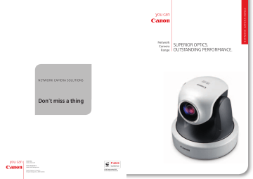 Canon VB-C50i/VB-C50iR User manual Canon VB-C50i/VB-C50iR User manual