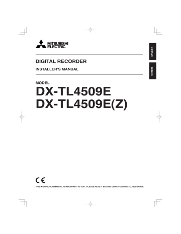 Memory. Mitsubishi DX-TL4509E(Z), DX-TL4509E series | Manualzz