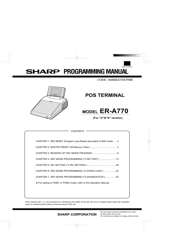 Sharp ER-01PU User manual Sharp ER-01PU User manual