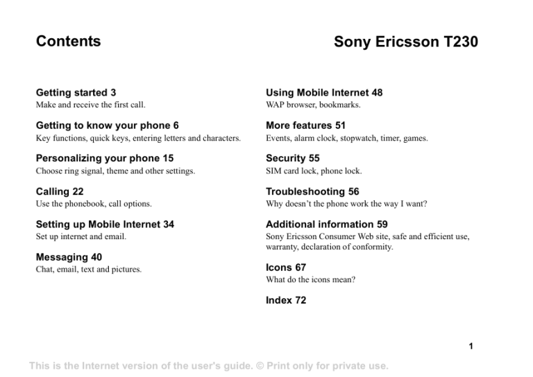 Ericsson 230 User`s guide Ericsson 230 User`s guide