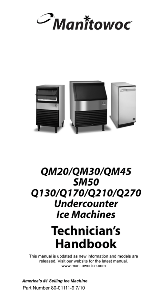 Manitowoc Q130 Specifications Manitowoc Q130 Specifications