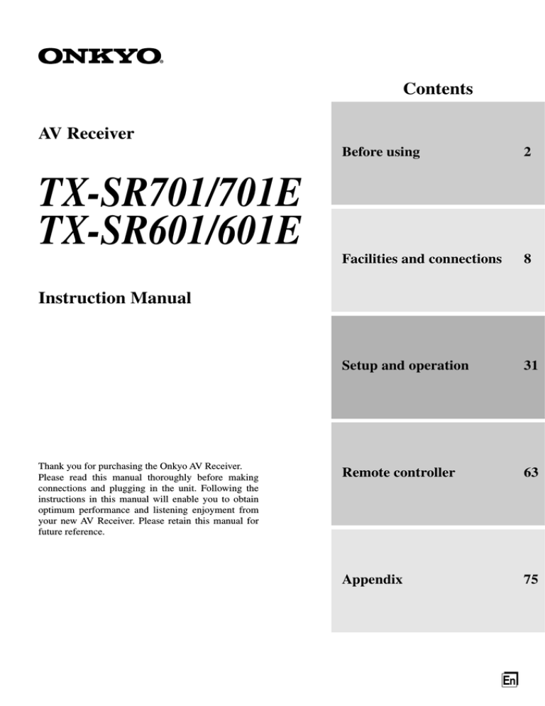 Samsung AV-R601 Instruction manual Samsung AV-R601 Instruction manual