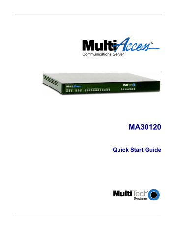 Multitech MA30120 Quick Start Guide | Manualzz