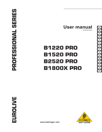 Behringer Eurolive B1220 Pro User manual | Manualzz