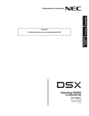 CNET | cn5614xr | User manual | Upgrading DS2000 to DSX-80/160 | Manualzz