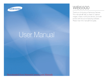 Samsung WB5500 User manual Samsung WB5500 User manual