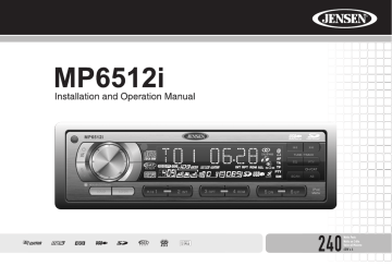 Operation. Jensen mp6512i | Manualzz Operation. Jensen mp6512i | Manualzz