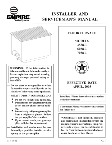 Empire 7088-3 Instruction manual | Manualzz