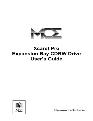 MCE Technologies Xcaret Pro User`s guide | Manualzz