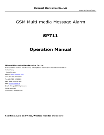 Shinepal Electronics SP711 Instruction manual | Manualzz
