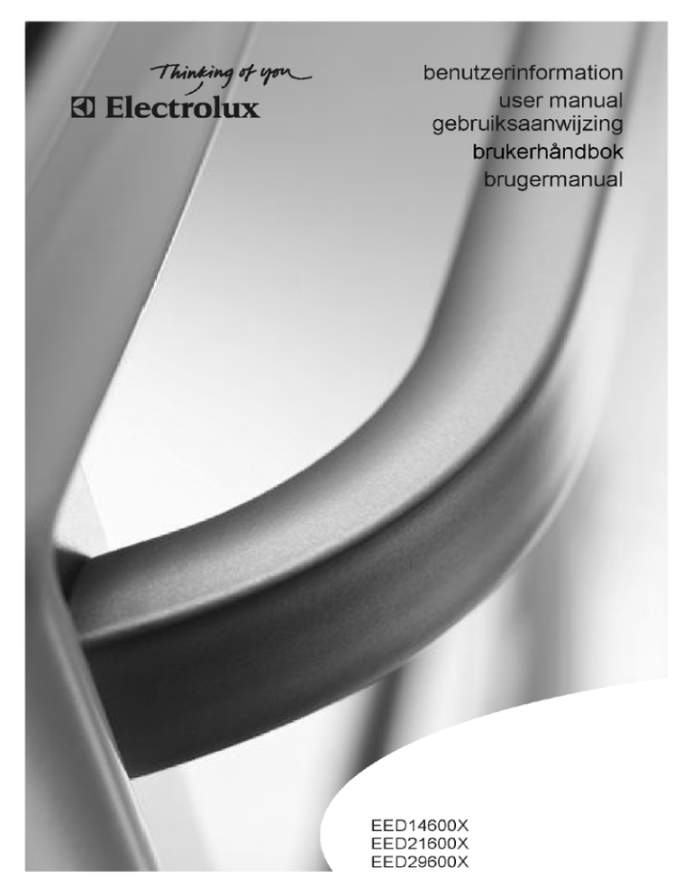 Electrolux EED14600X Instruction manual Electrolux EED14600X Instruction manual