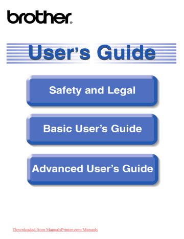 Brother 515 User`s guide Brother 515 User`s guide