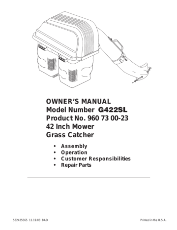 Ariens G422SL Owner`s manual Ariens G422SL Owner`s manual