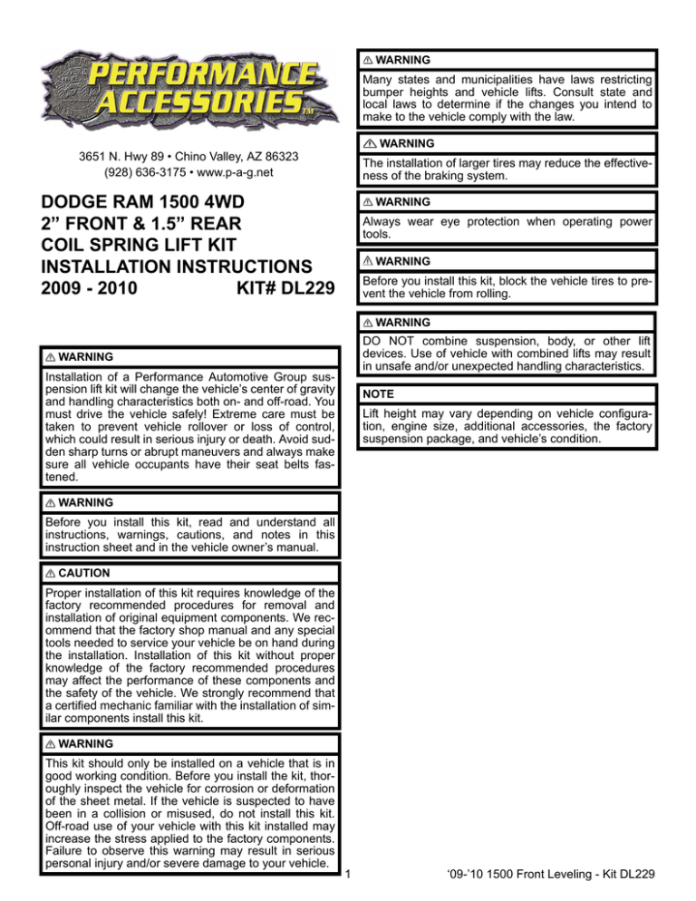 Dodge RAM 1500 2010 Owner`s manual Dodge RAM 1500 2010 Owner`s manual