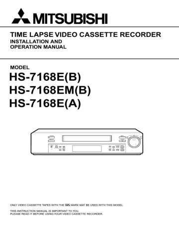 Mitsubishi HS-7168EM Instruction manual Mitsubishi HS-7168EM Instruction manual