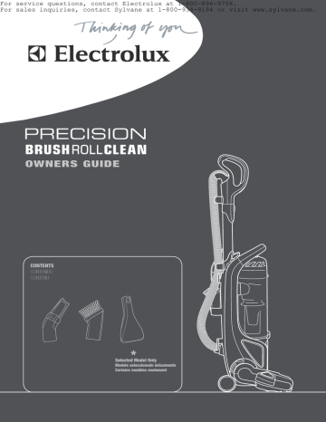 Electrolux Prescision Brushroll Clean Owner`s Manual Electrolux Prescision Brushroll Clean Owner`s Manual