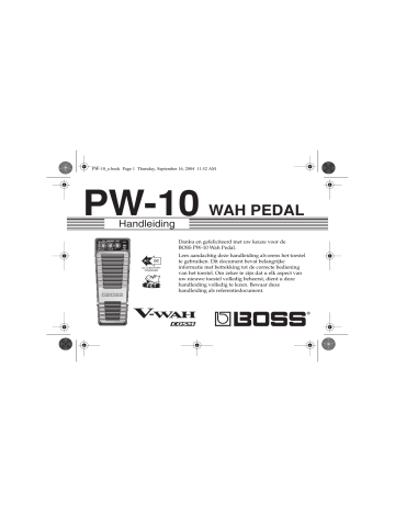Roland PW-10 de handleiding | Manualzz