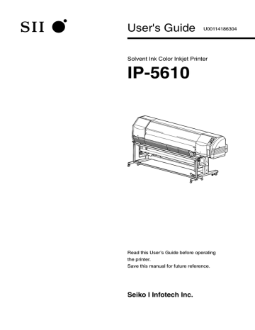 Seiko I Infotech IP-5610 User`s guide | Manualzz