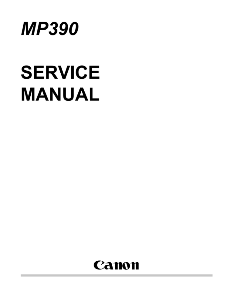 Canon MP360 SERIES Service manual Canon MP360 SERIES Service manual