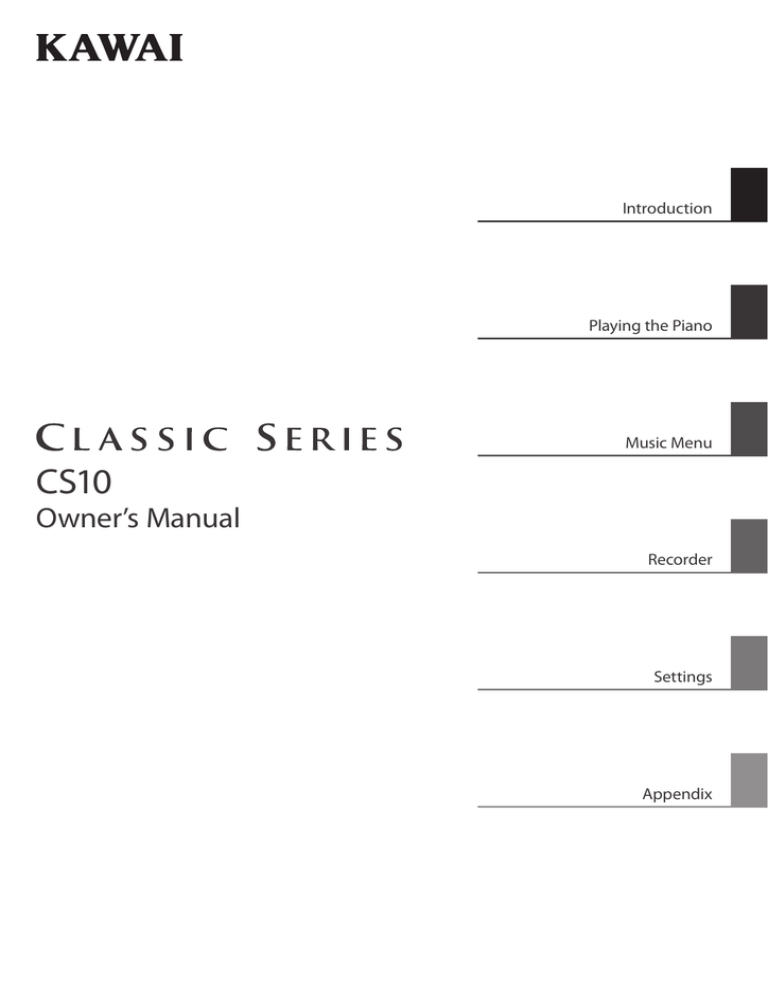 ClearSounds CS10 Owner`s manual ClearSounds CS10 Owner`s manual