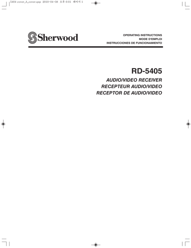 Sherwood RD-5503 Operating instructions Sherwood RD-5503 Operating instructions