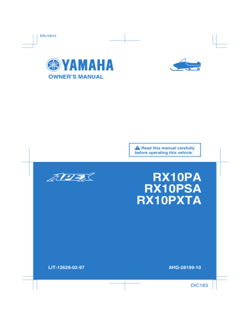 Yamaha RX10PXTA Owner`s manual | Manualzz
