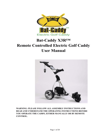 Bat-caddy X3R User manual | Manualzz