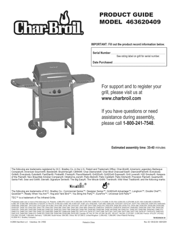 Char-Broil 463620409 Gas Grill Product guide | Manualzz