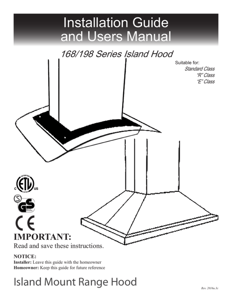Signature Hardware Island Mount Range Hood Installation guide Signature Hardware Island Mount Range Hood Installation guide